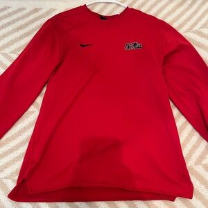 Nike Ole Miss Red Long Sleeve sweatshirt